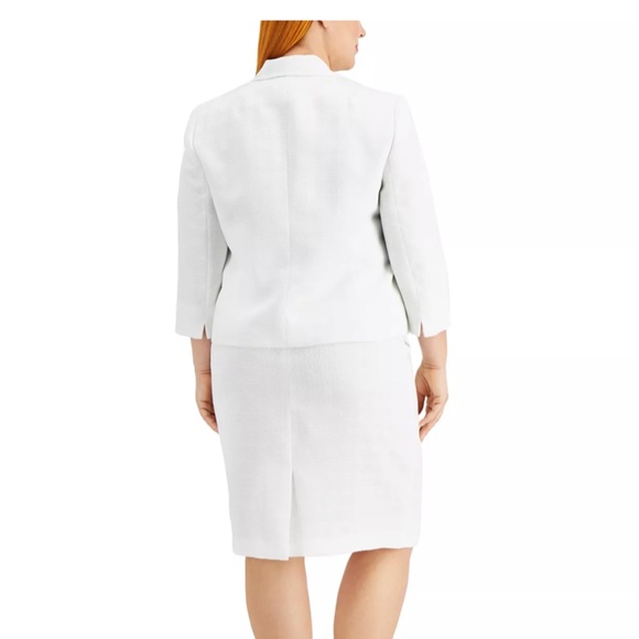 NWT Size 6 Le Suit Three- button Vanilla Ice Skirt Suit - Picture 3 of 10